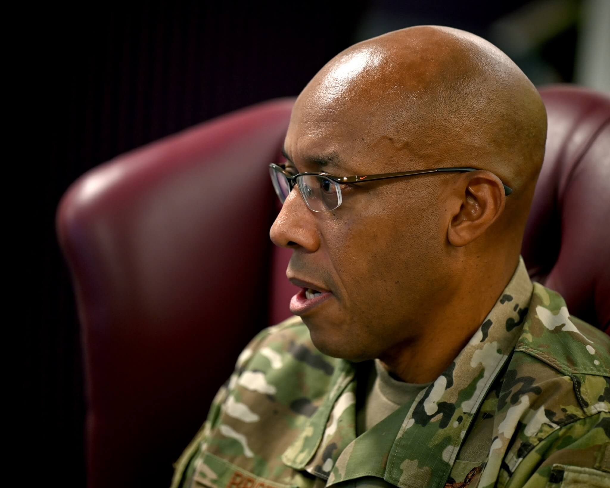 Gen. Brown at his office in the Pentagon. Photo by Wayne Clark.