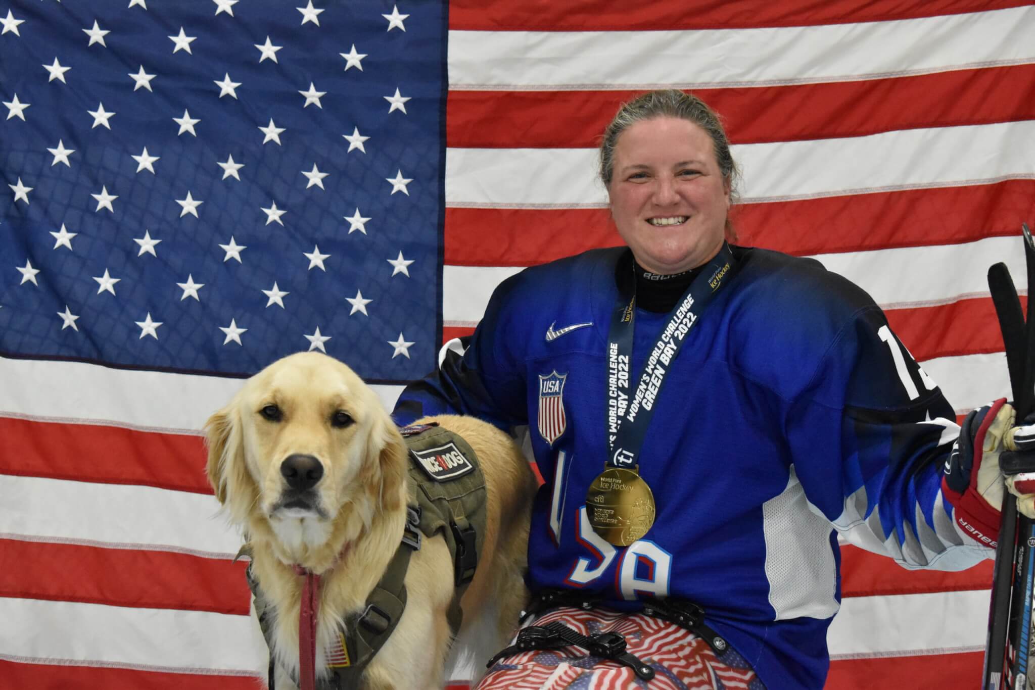 Para athlete Christy Gardner made history as co-captain of the U.S. Women’s Para Ice Hockey team. Charlie Skinner/ photo
