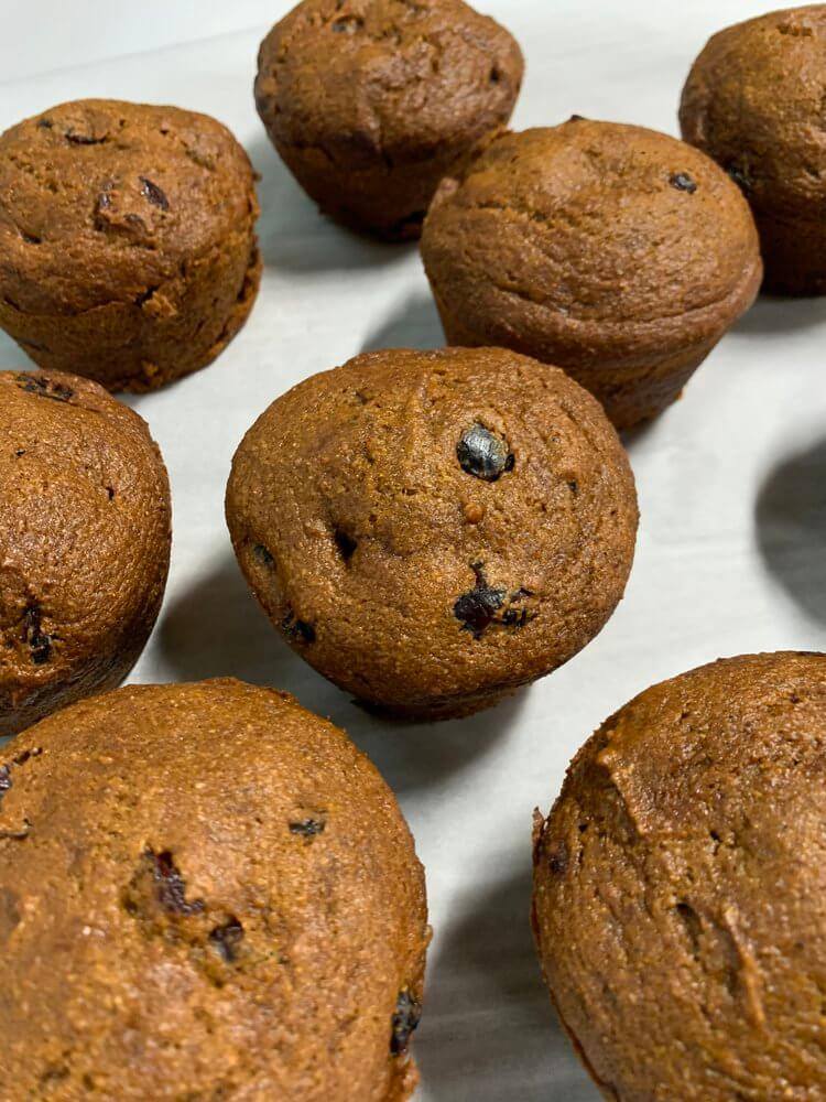 Chocolate chip muffins from Sweet Potato Delights, a military-owned small business.