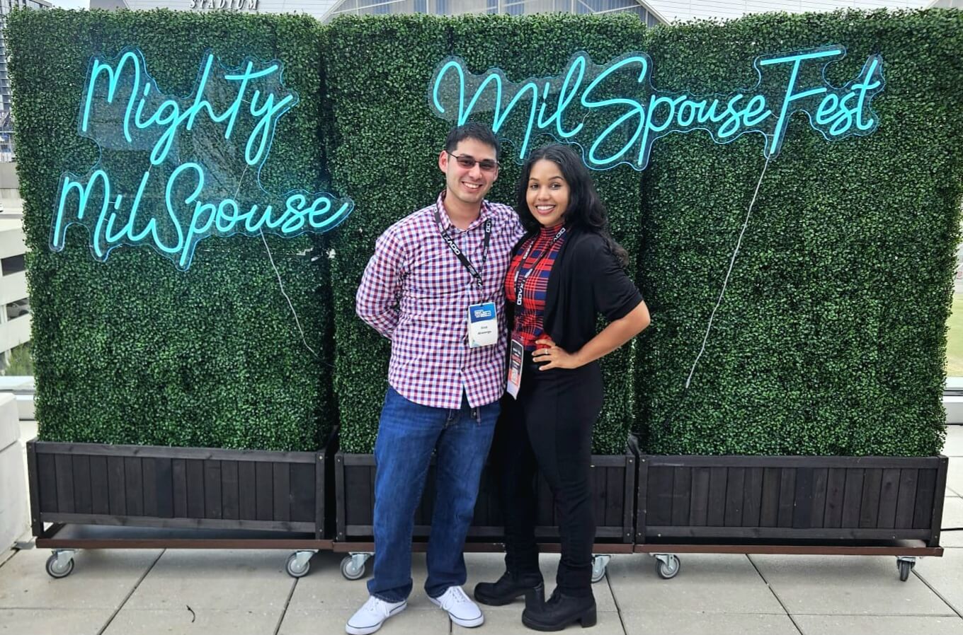 Jasmine Then, pictured with her husband Sgt. Erick Alvarenga, received career support from Hire Heroes USA.