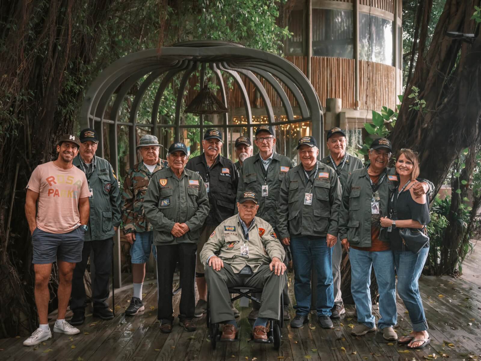 Vietnam Revisited group smiles while visiting Vietnam.