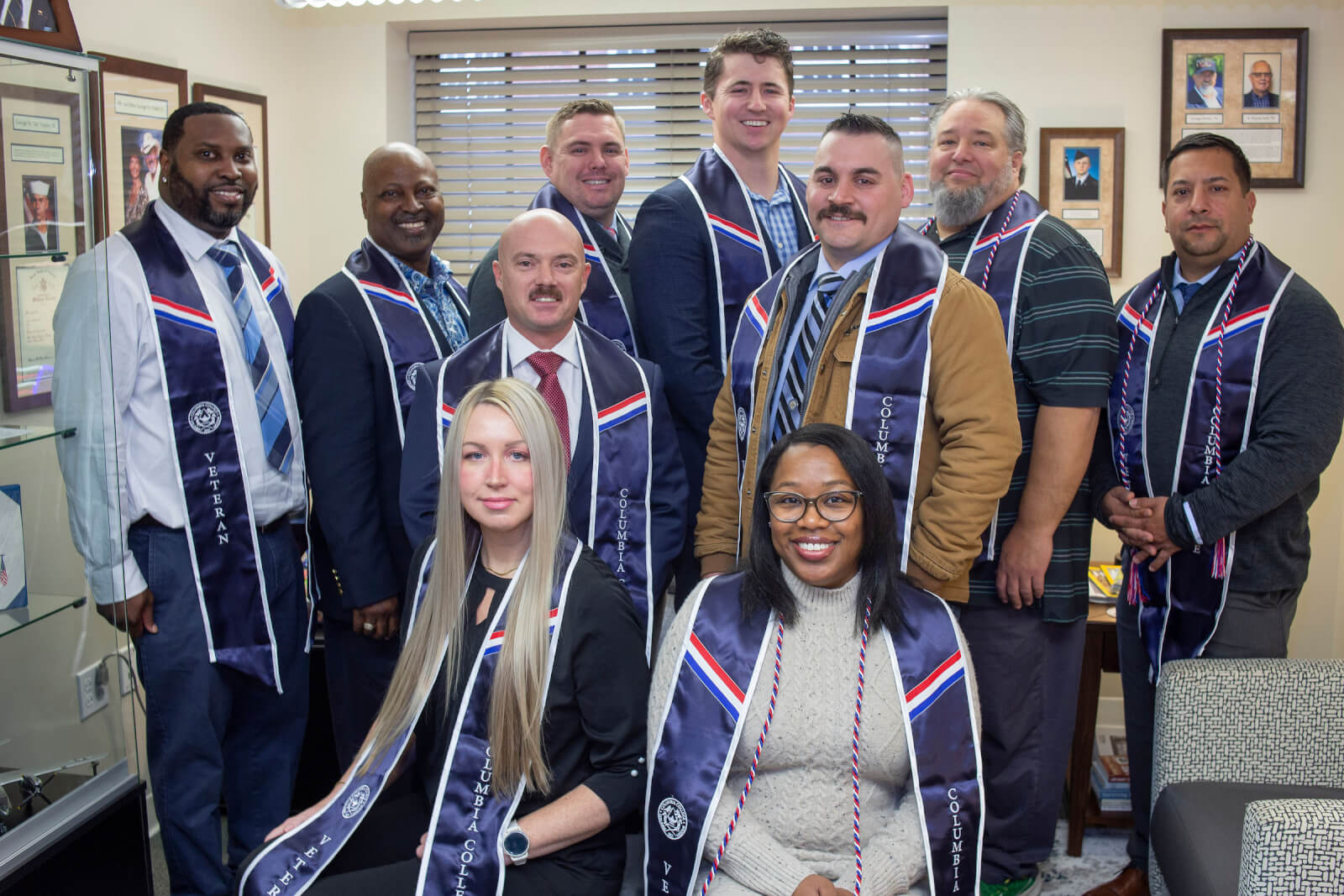 Military veterans and Columbia College graduates.